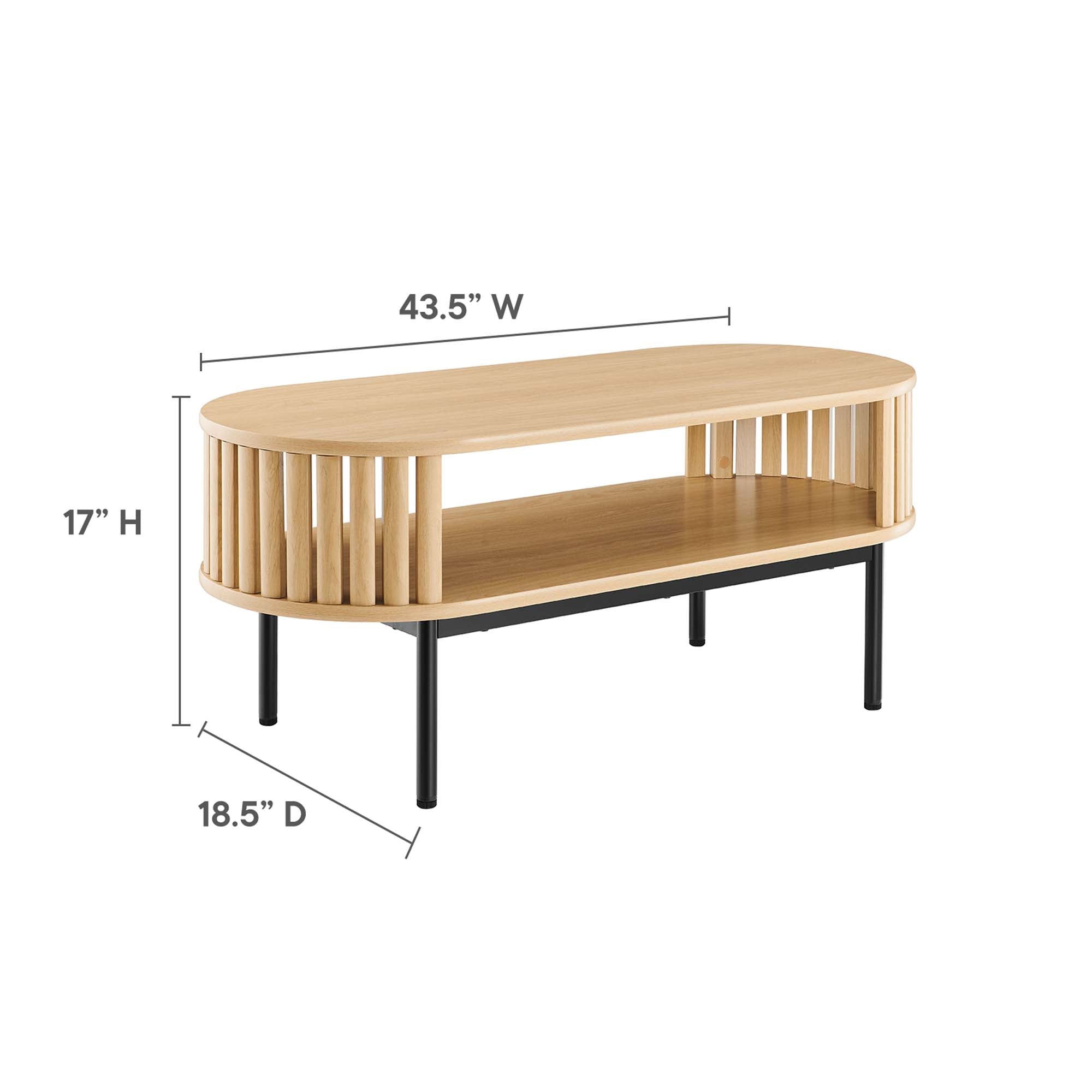 Fortitude Wood Coffee Table - Oak