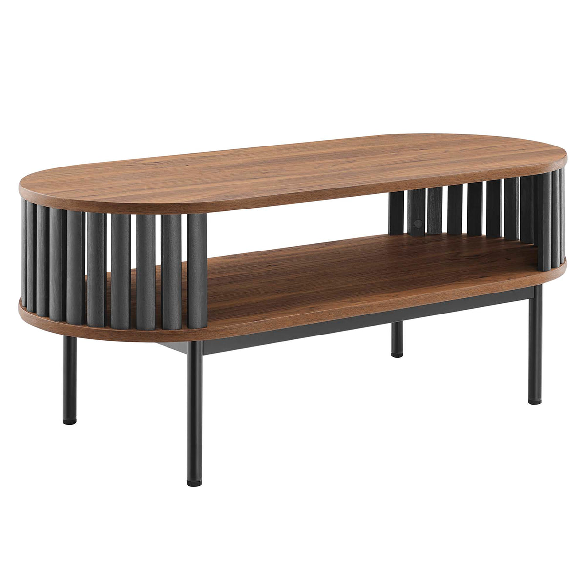 Fortitude Wood Coffee Table - Walnut Black