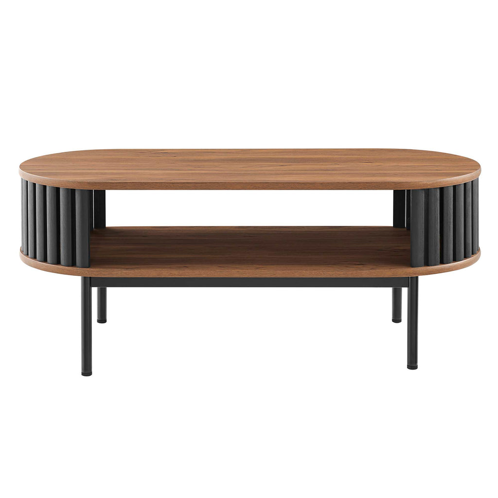 Fortitude Wood Coffee Table - Walnut Black