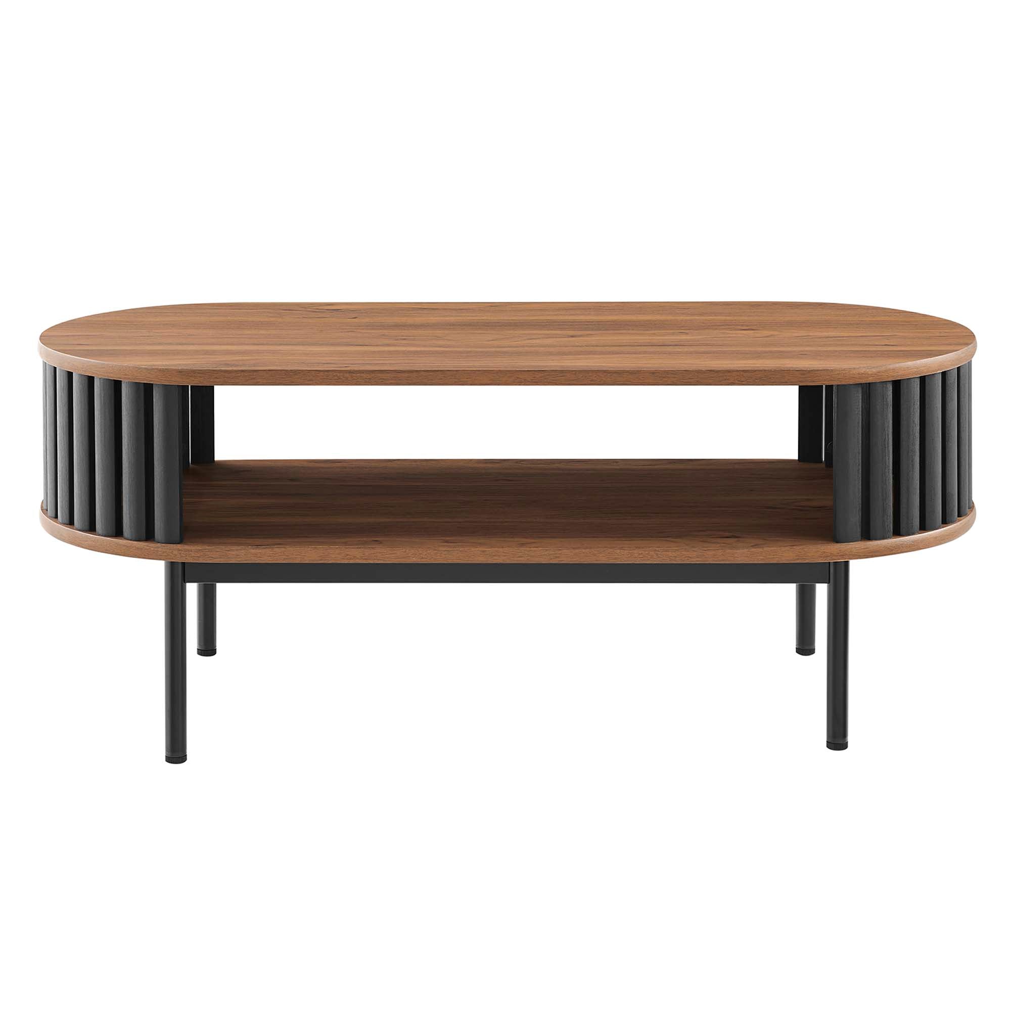 Fortitude Wood Coffee Table - Walnut Black