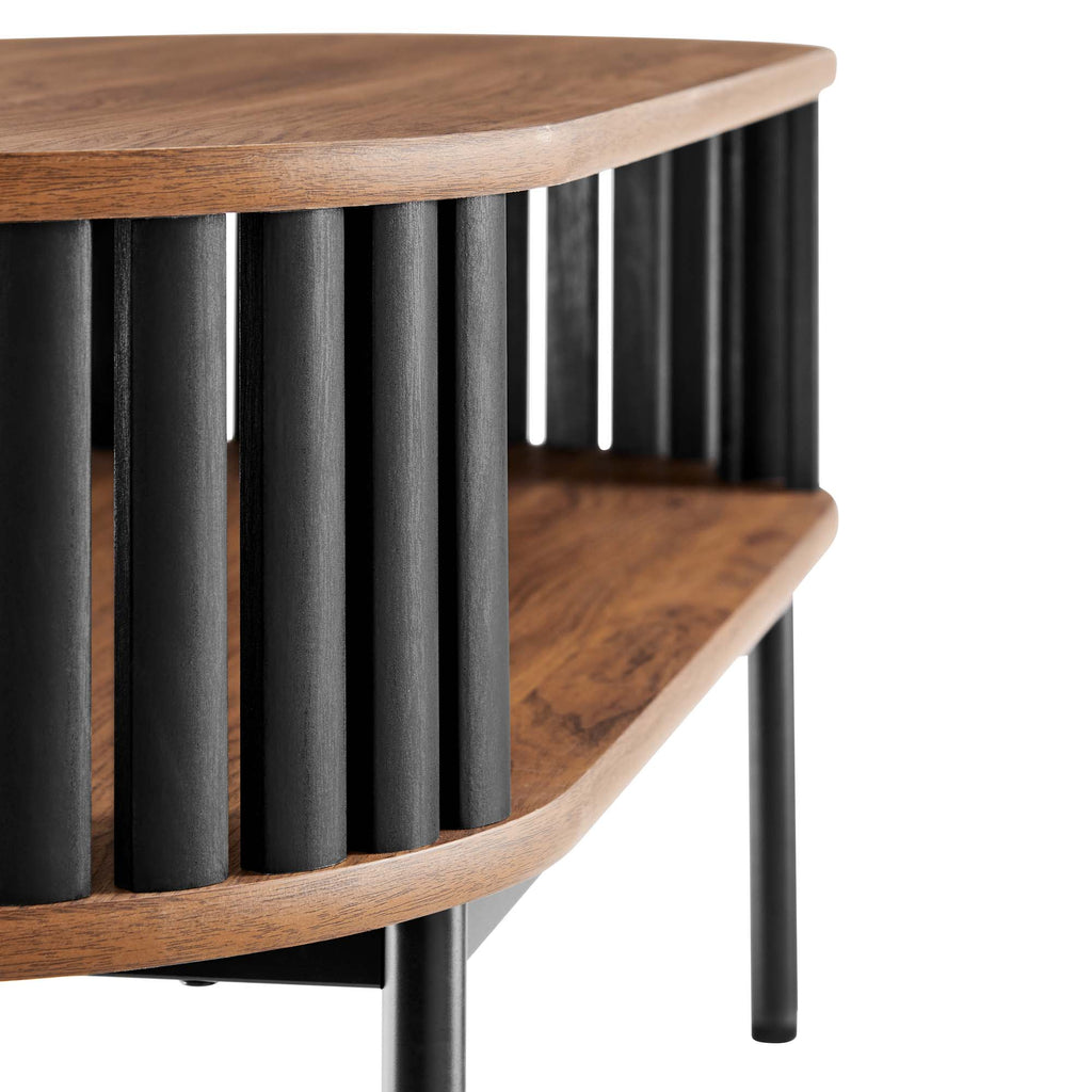 Fortitude Wood Coffee Table - Walnut Black