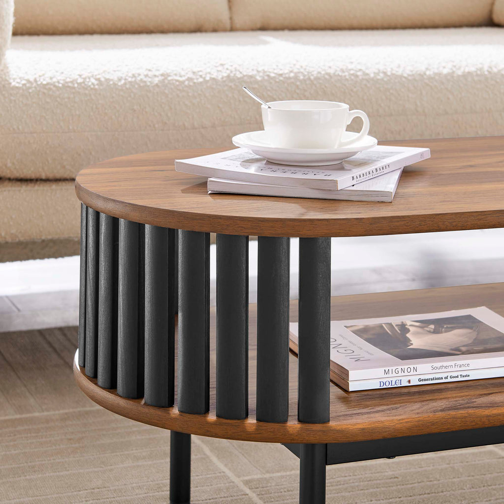 Fortitude Wood Coffee Table - Walnut Black