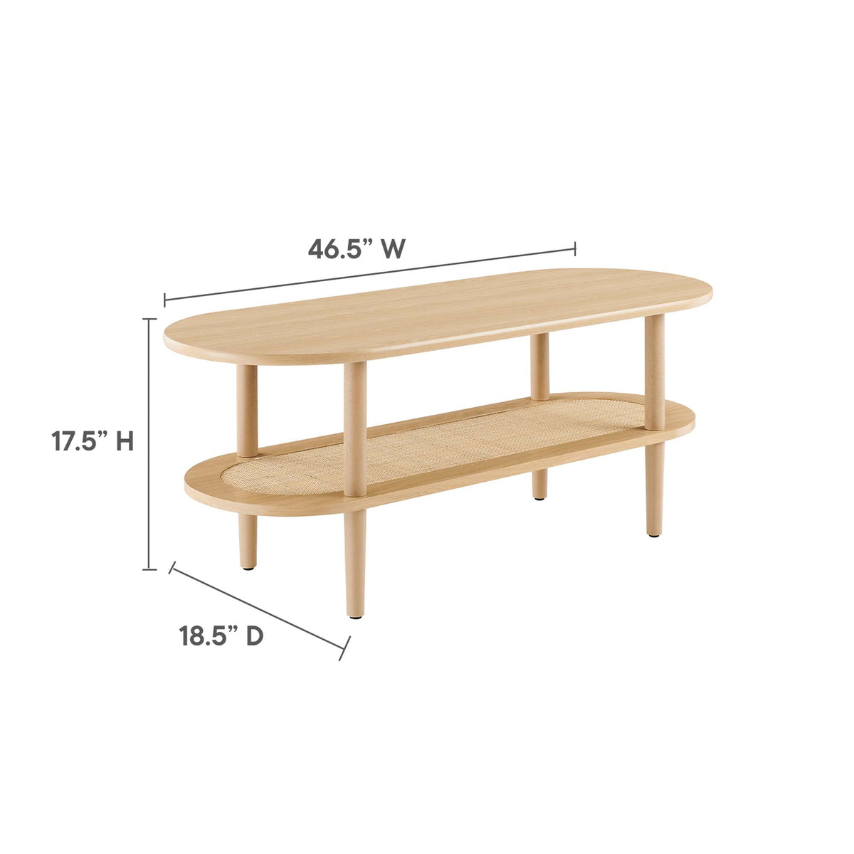 Torus Oval Coffee Table - Oak