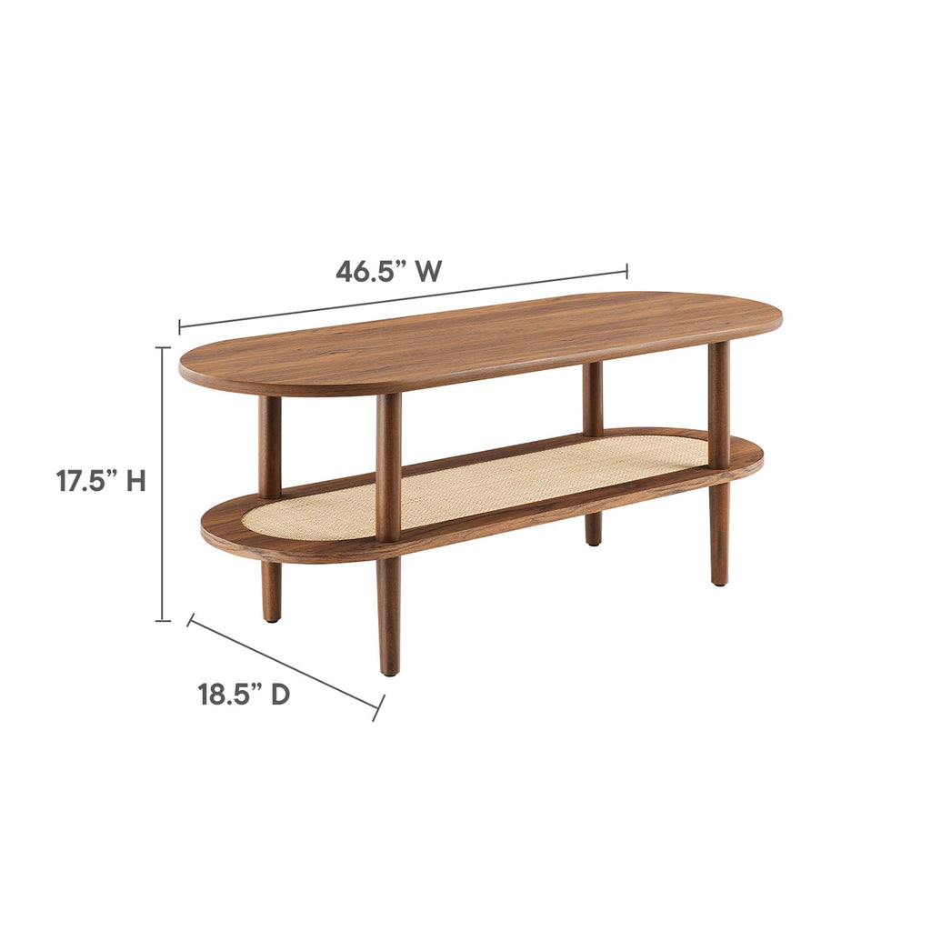 Torus Oval Coffee Table - Walnut
