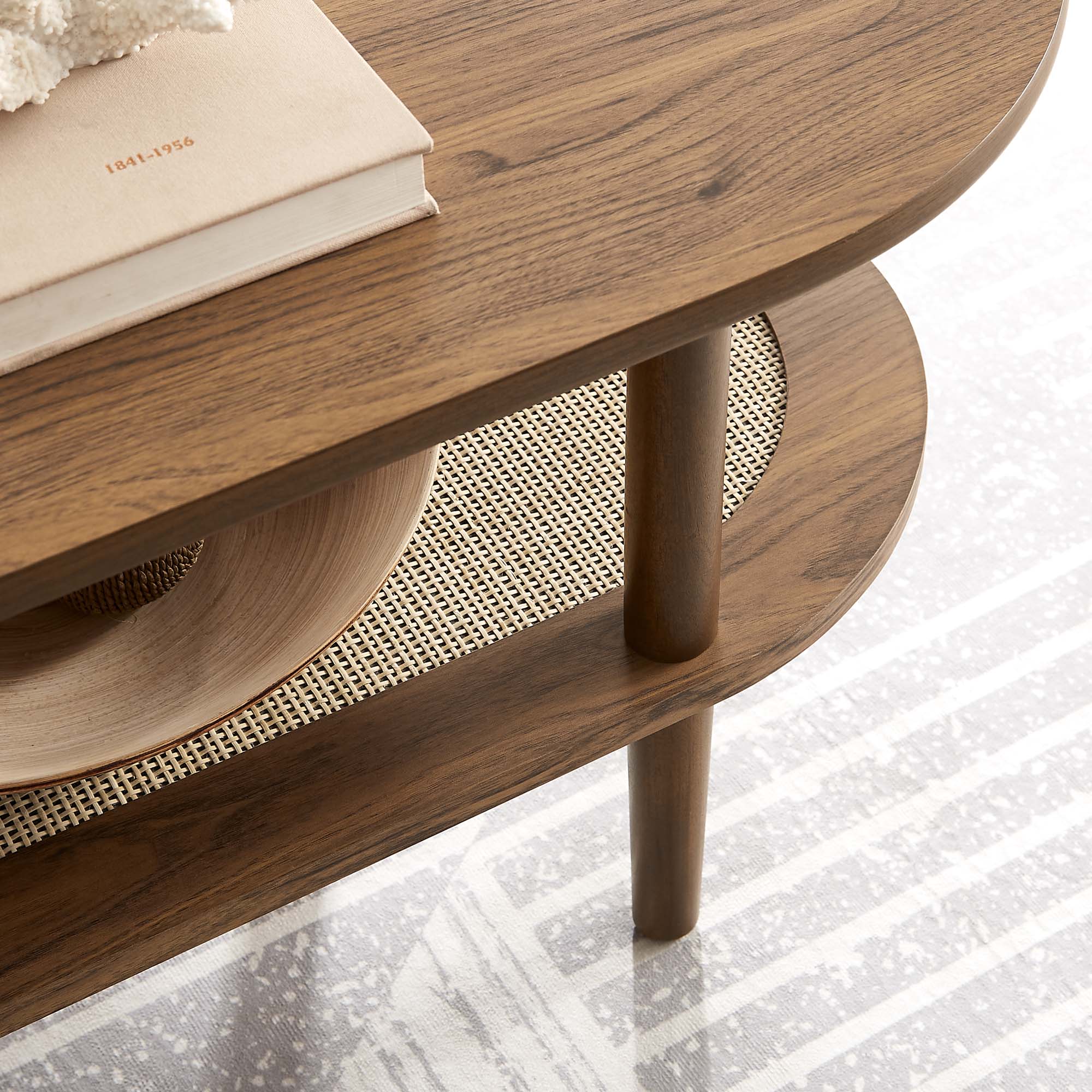 Torus Oval Coffee Table - Walnut