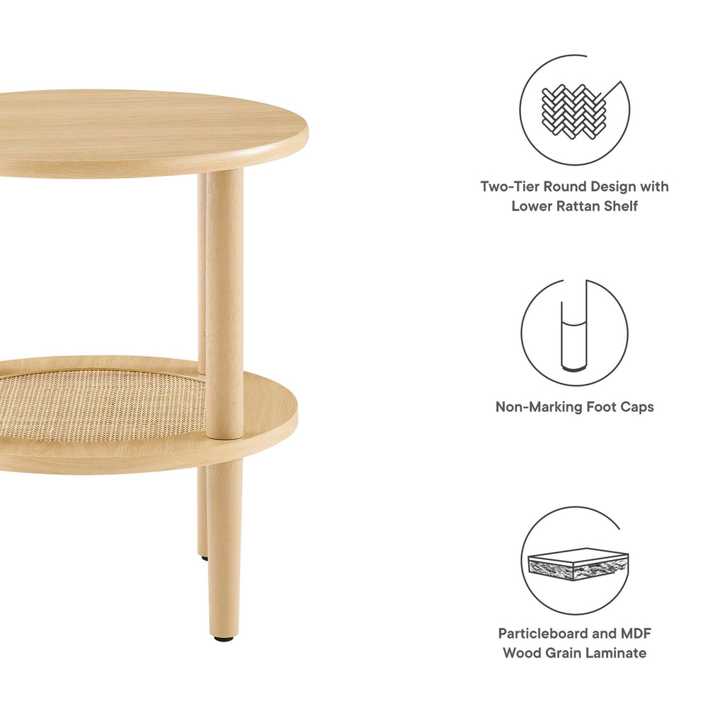 Torus Round Side Table - Oak