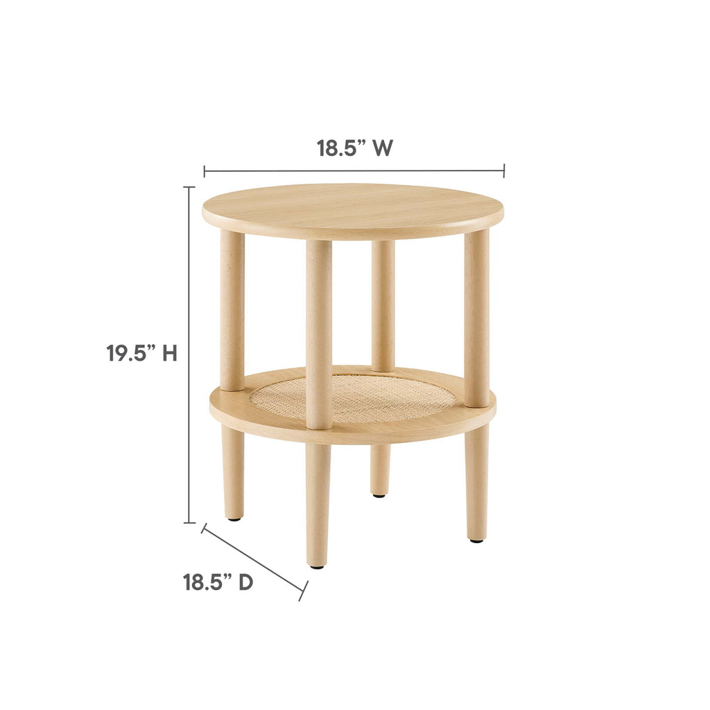 Torus Round Side Table - Oak