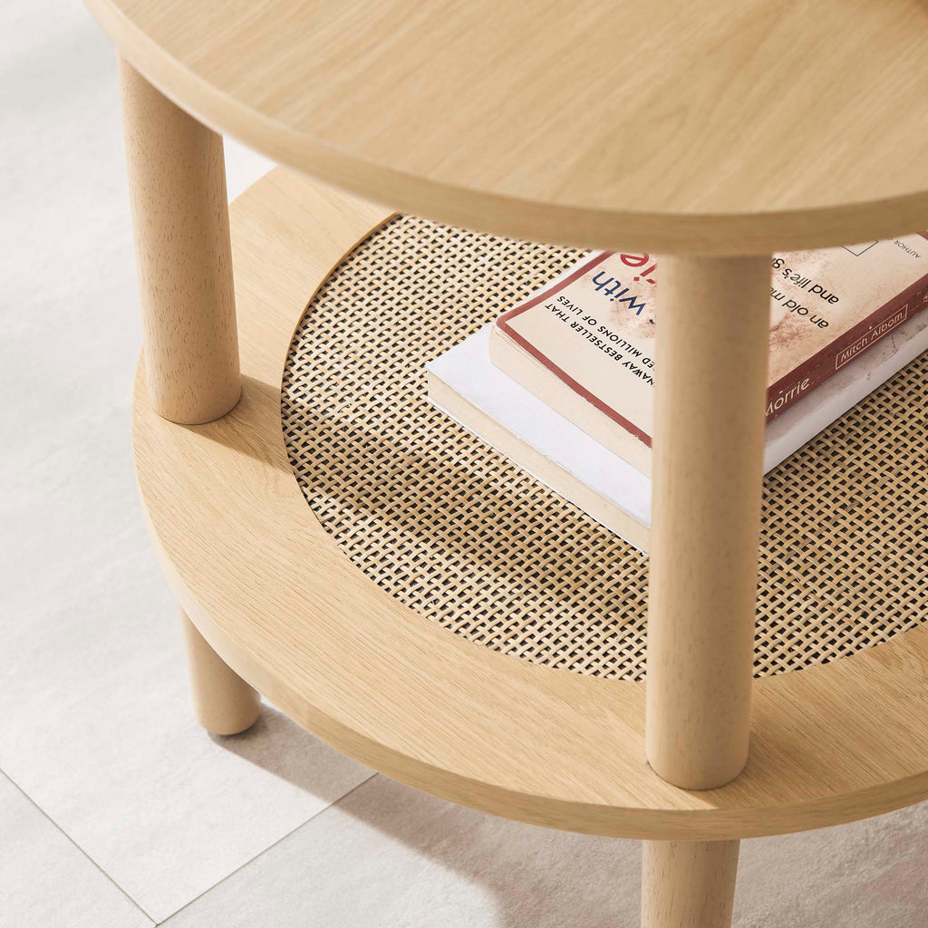 Torus Round Side Table - Oak