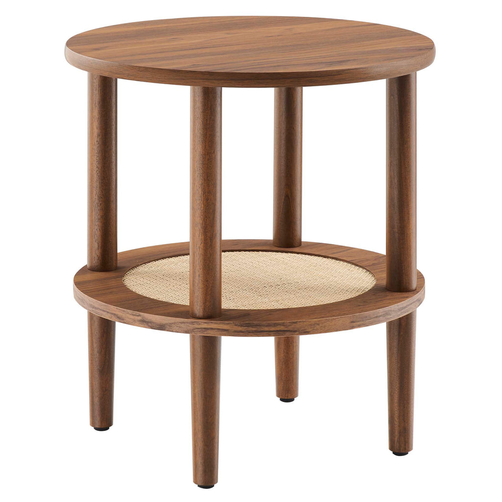 Torus Round Side Table - Walnut