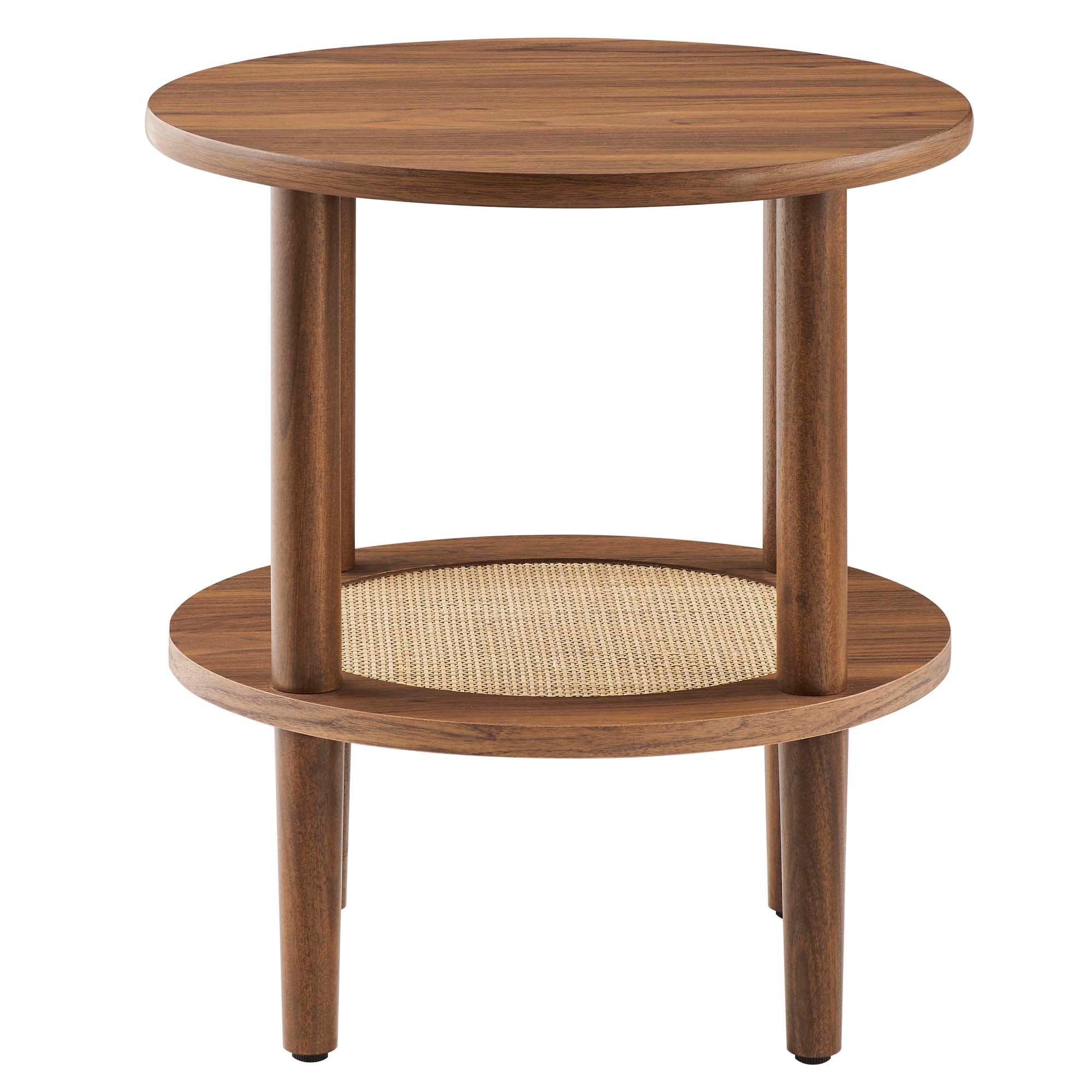 Torus Round Side Table - Walnut