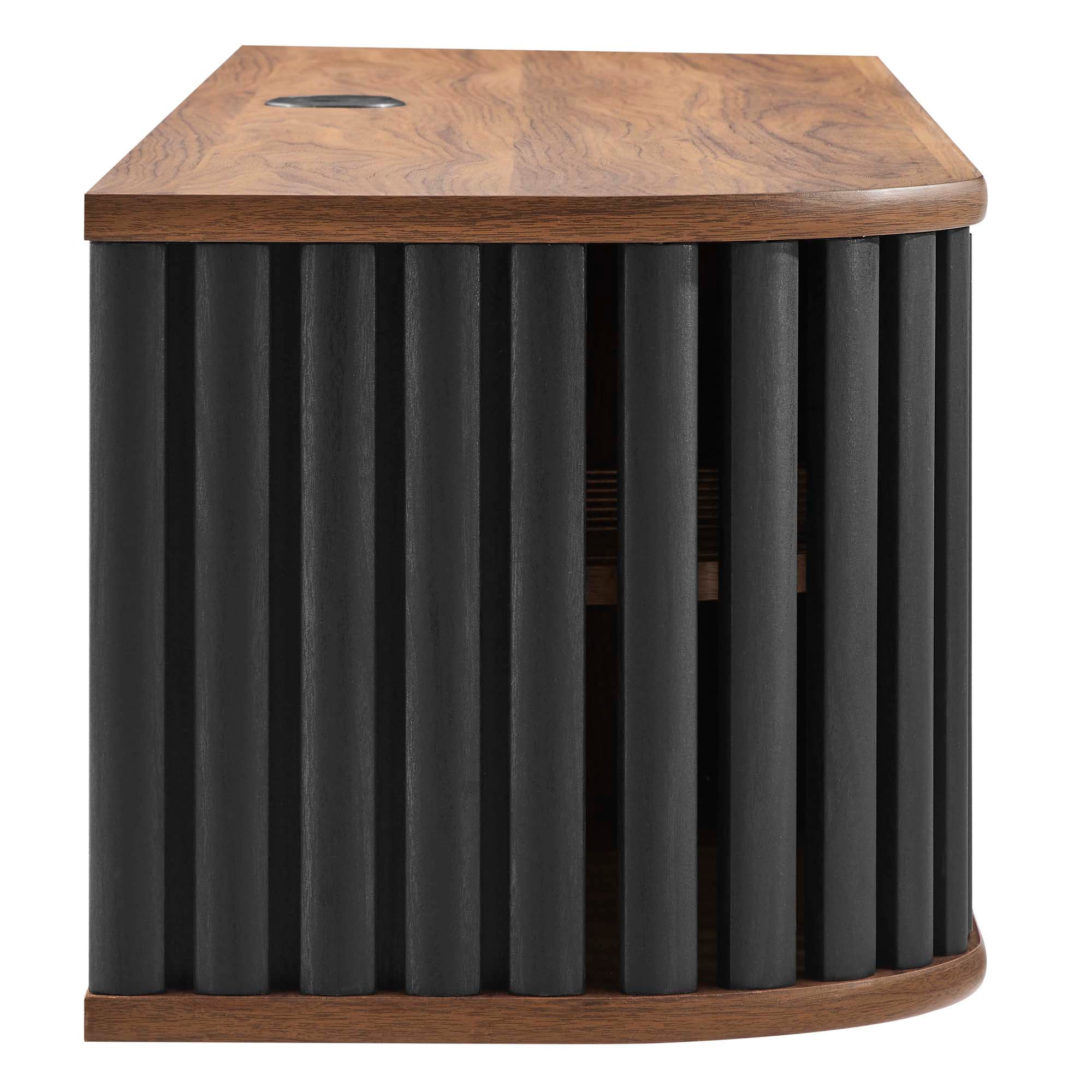 Fortitude 63" Wall-Mounted TV Stand - Walnut Black