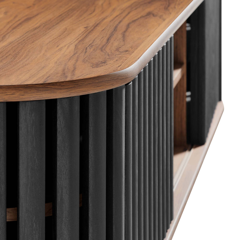 Fortitude 63" Wall-Mounted TV Stand - Walnut Black