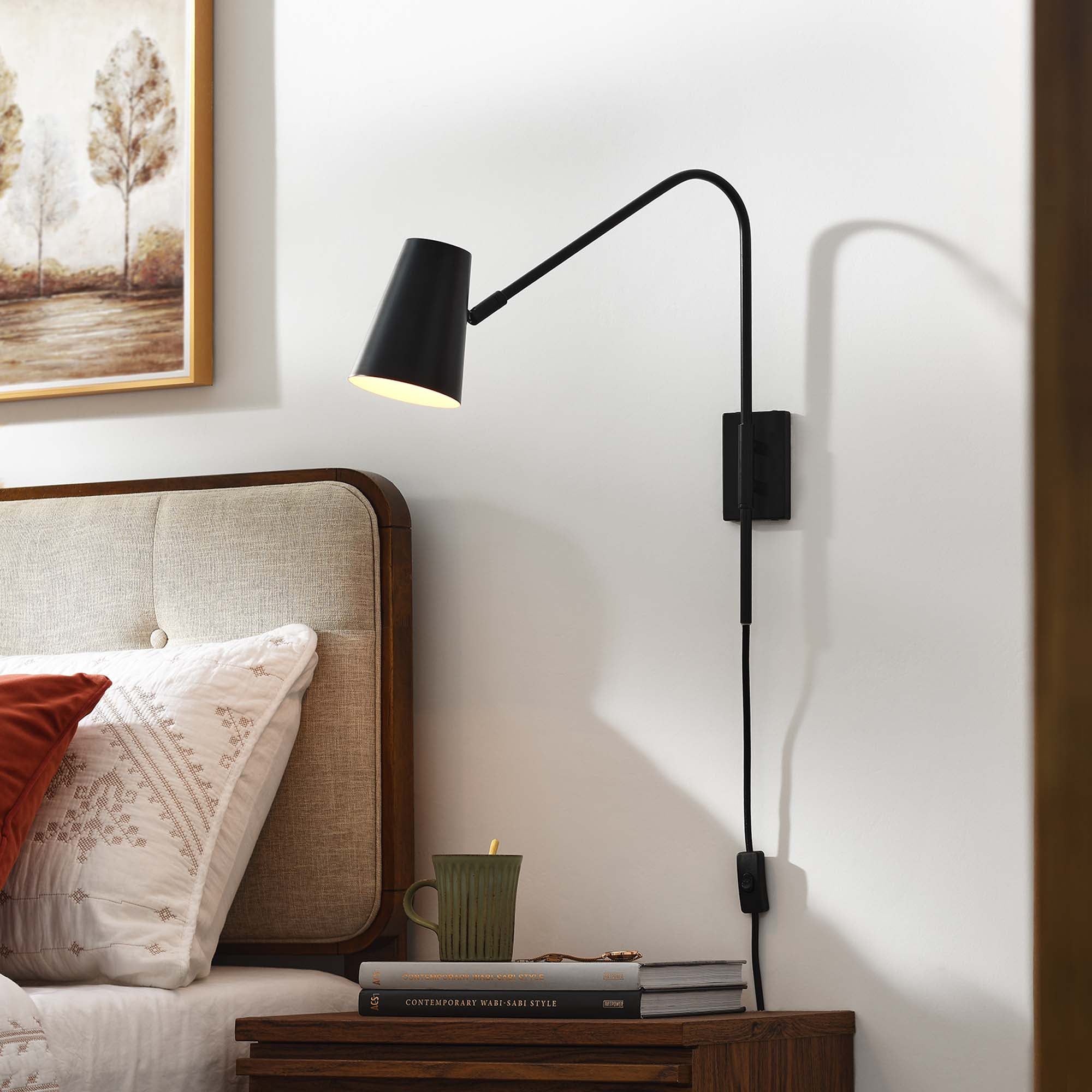 Faye Metal Wall Sconce - Black