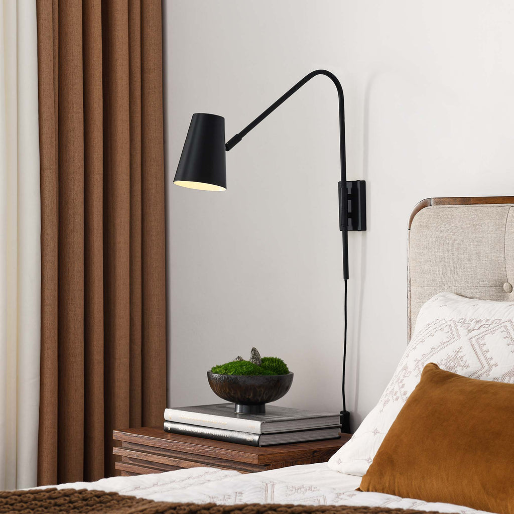 Faye Metal Wall Sconce - Black