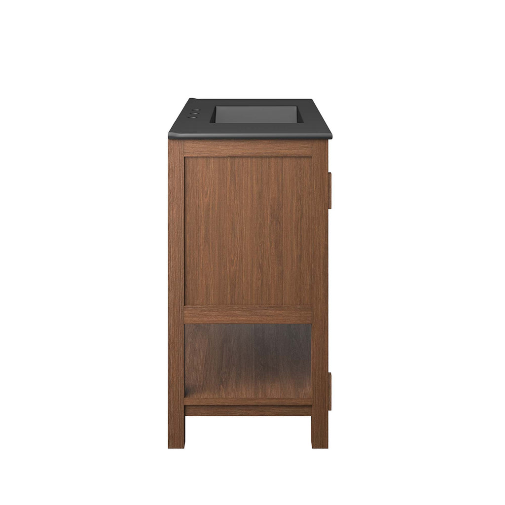 Ashlyn 36" Wood Bathroom Vanity - Walnut Black