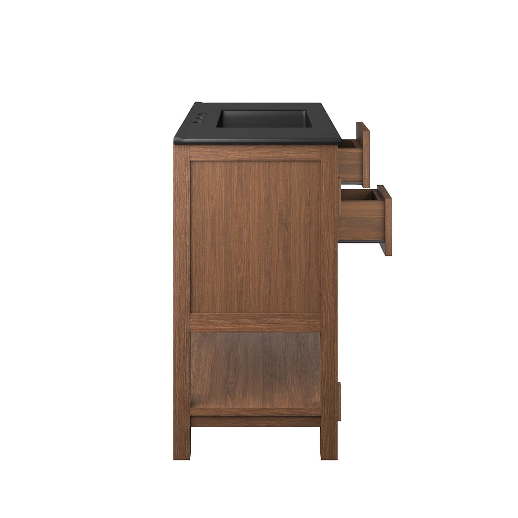 Ashlyn 36" Wood Bathroom Vanity - Walnut Black