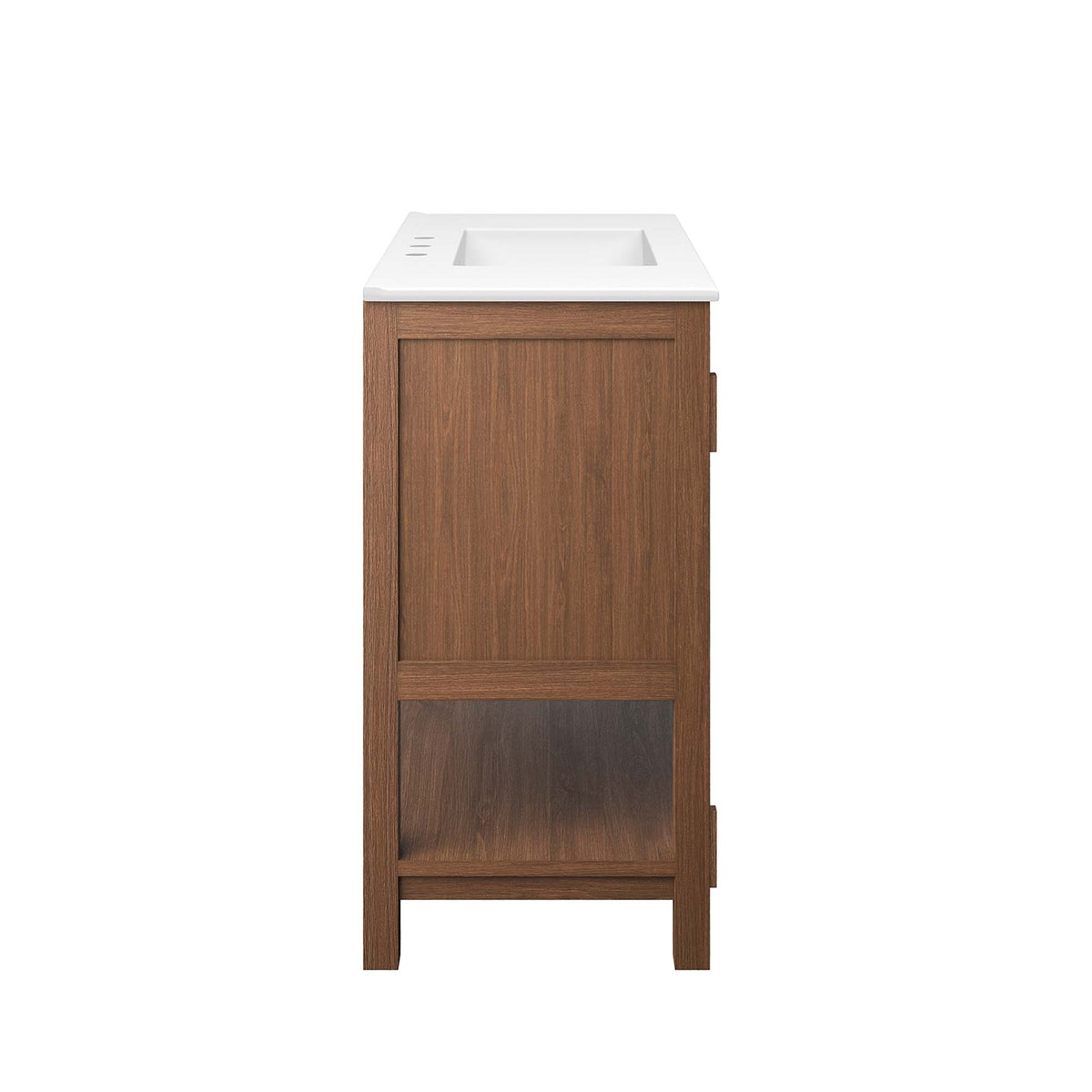 Ashlyn 36" Wood Bathroom Vanity - Walnut White