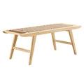 Saoirse 47" Wove Rope Wood Bench - Natural Natural