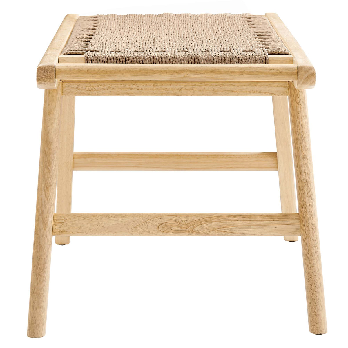 Saoirse 47" Wove Rope Wood Bench - Natural Natural
