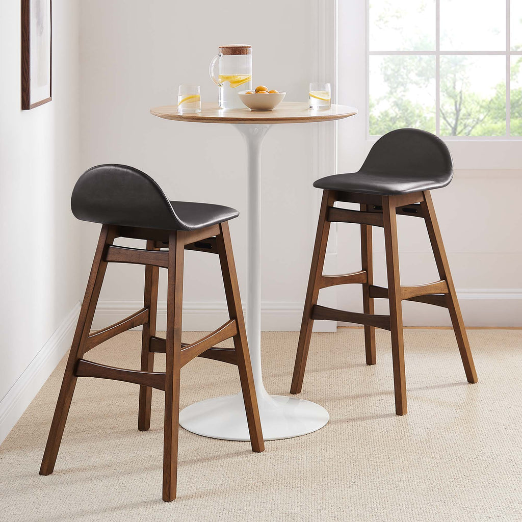 Juno Wood Bar Stool Set of 2 - Brown