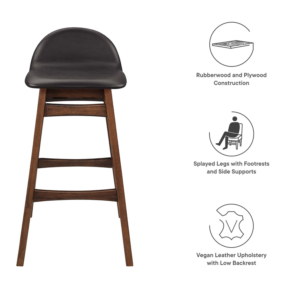 Juno Wood Bar Stool Set of 2 - Brown