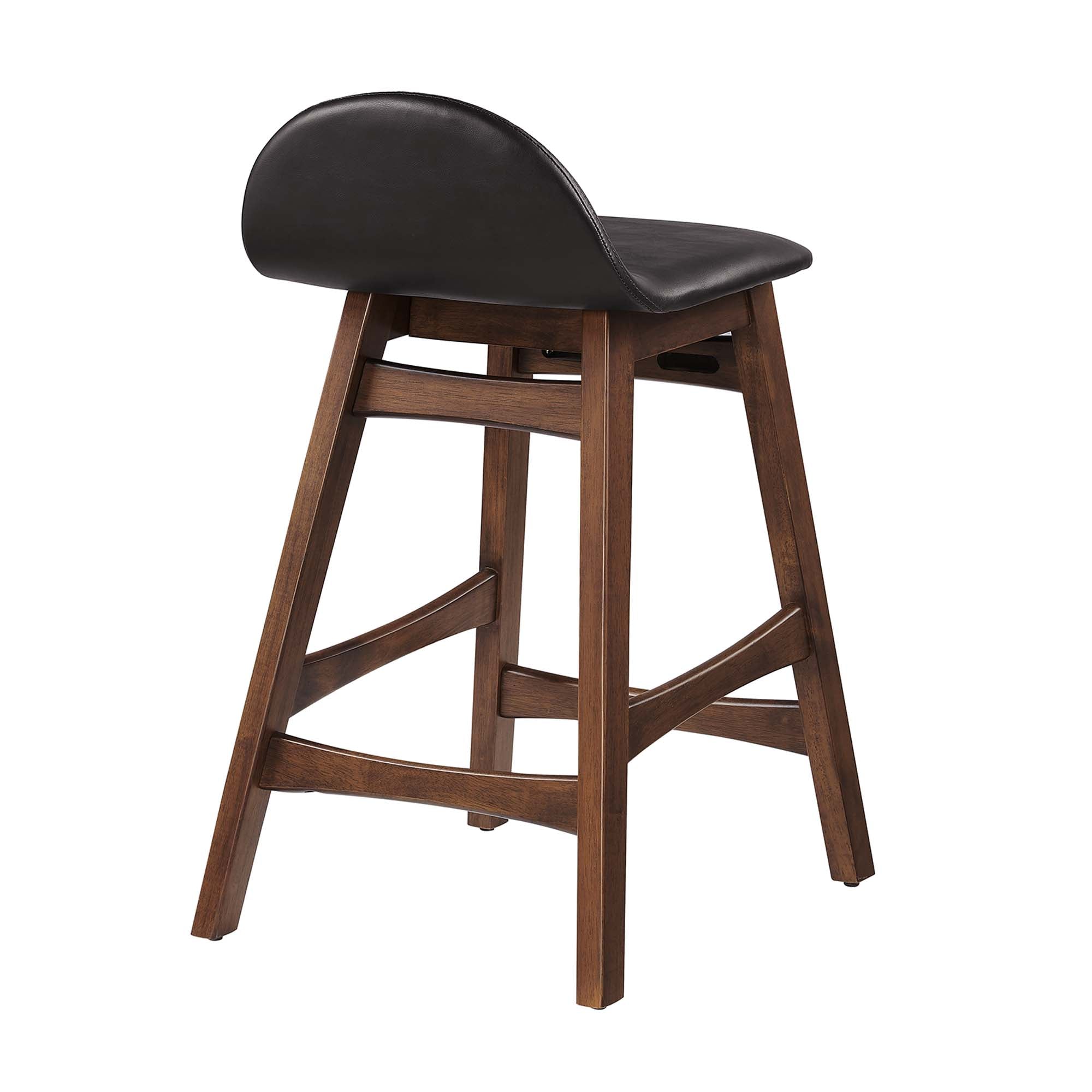 Juno Wood Counter Stool Set of 2 - Brown