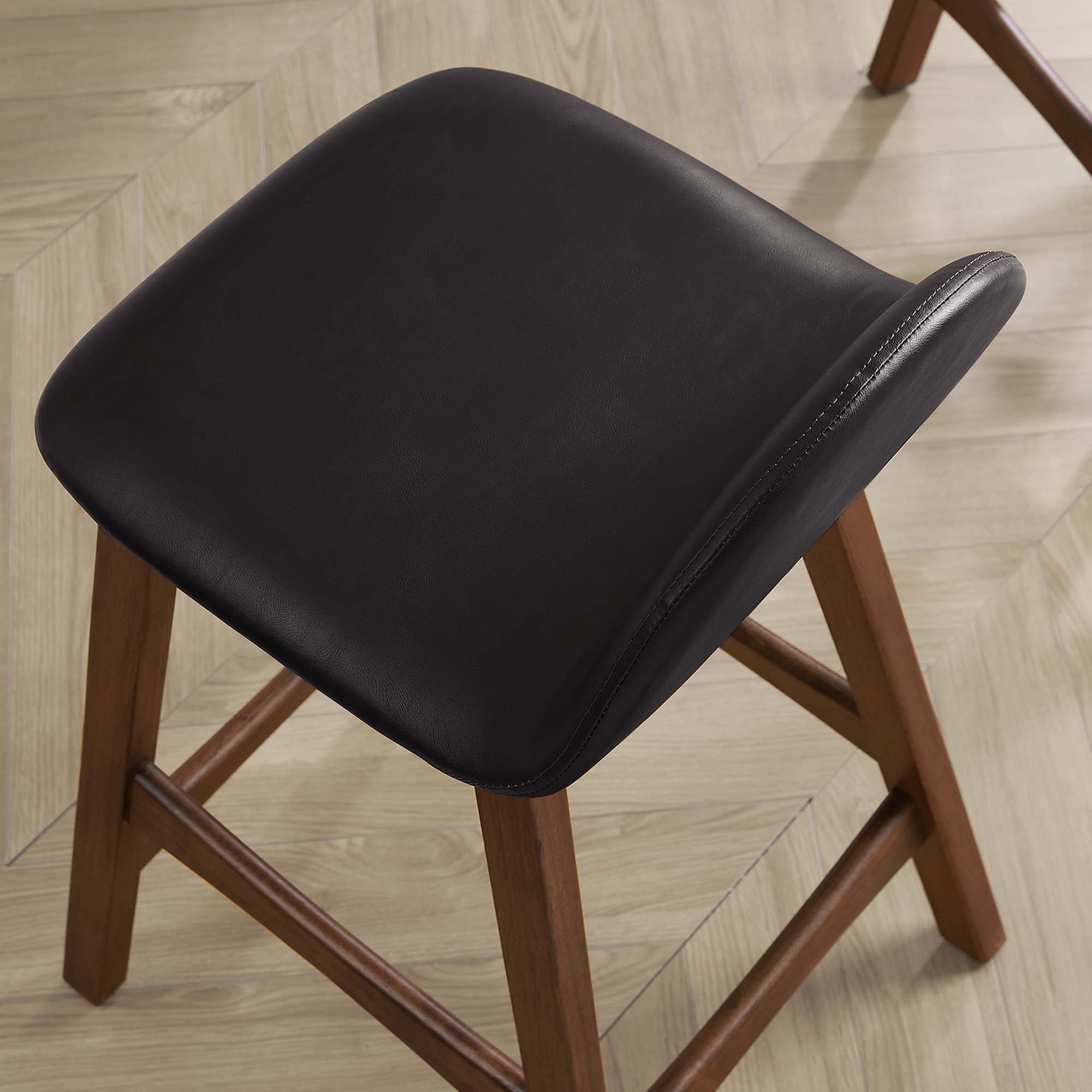 Juno Wood Counter Stool Set of 2 - Brown