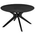 Crossroads Round Wood Coffee Table - Black
