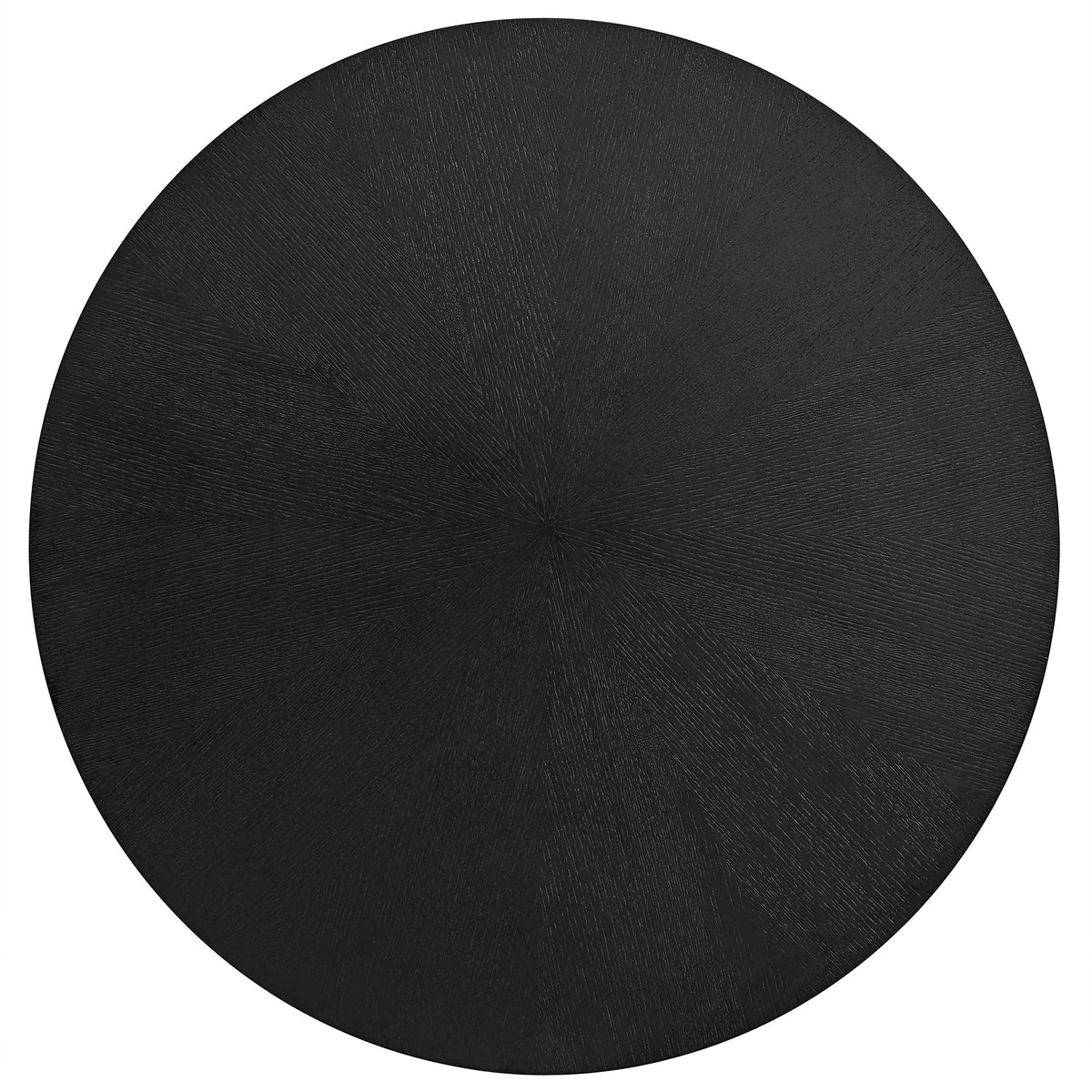 Crossroads Round Wood Coffee Table - Black