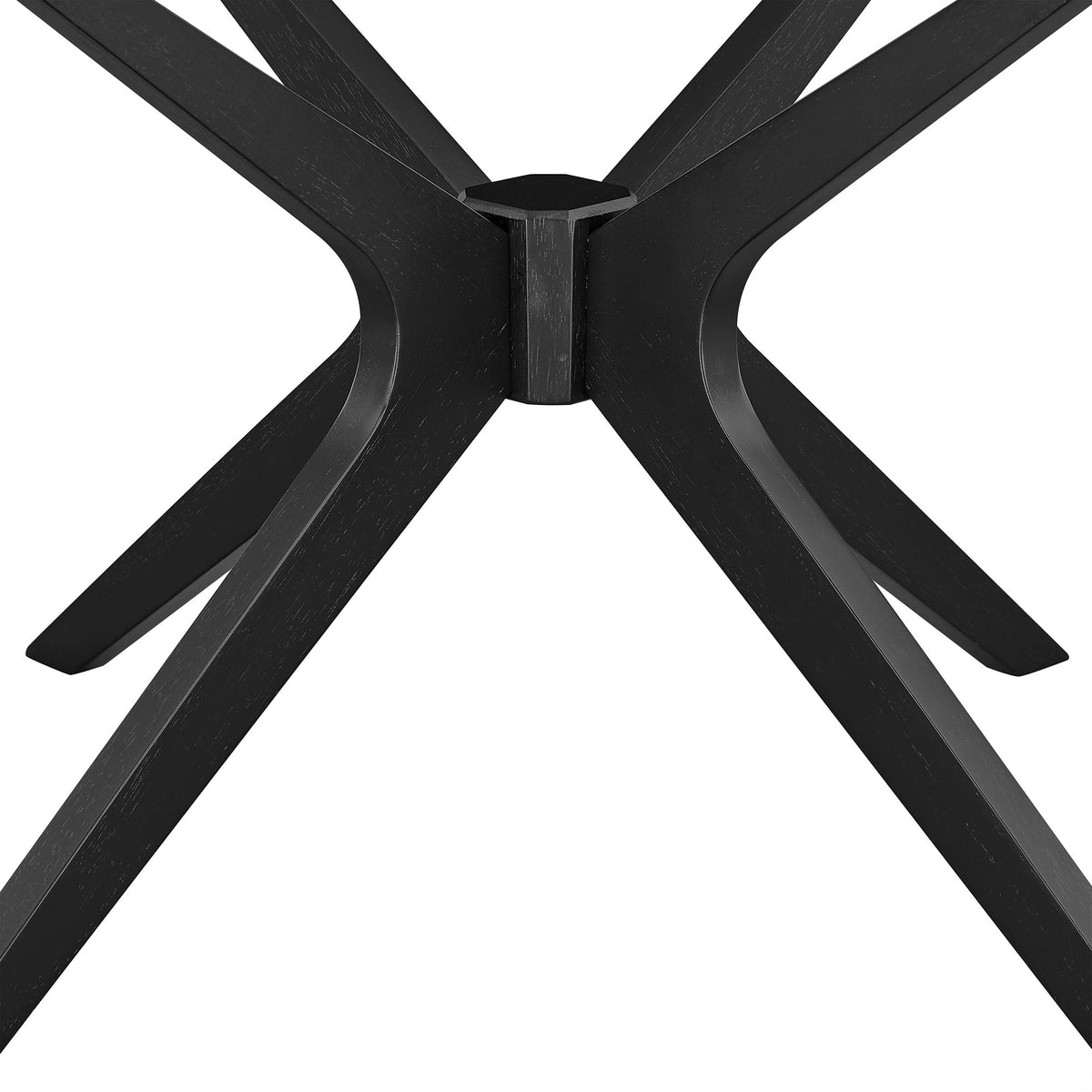 Crossroads Round Wood Coffee Table - Black