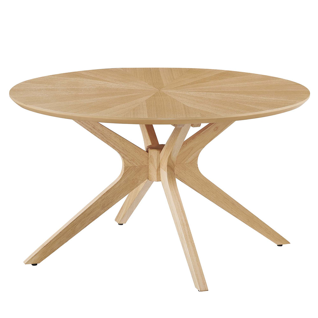 Crossroads Round Wood Coffee Table - Oak
