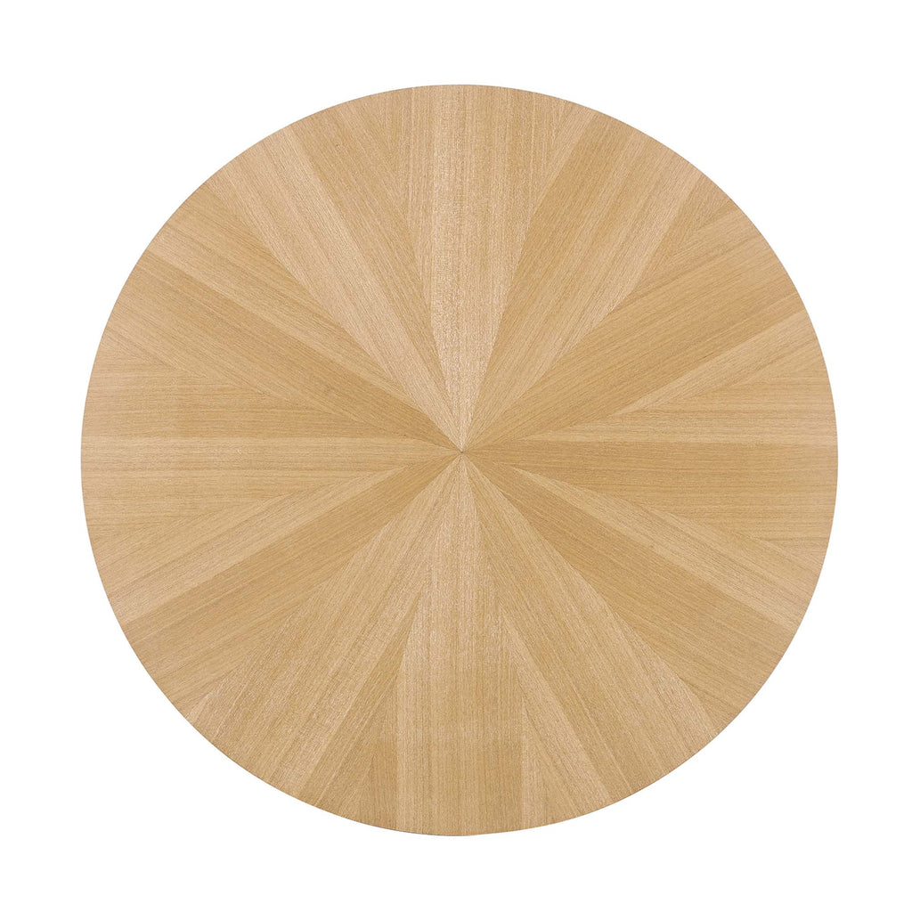 Crossroads Round Wood Coffee Table - Oak