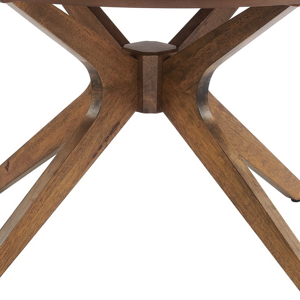 Crossroads Round Wood Coffee Table - Walnut