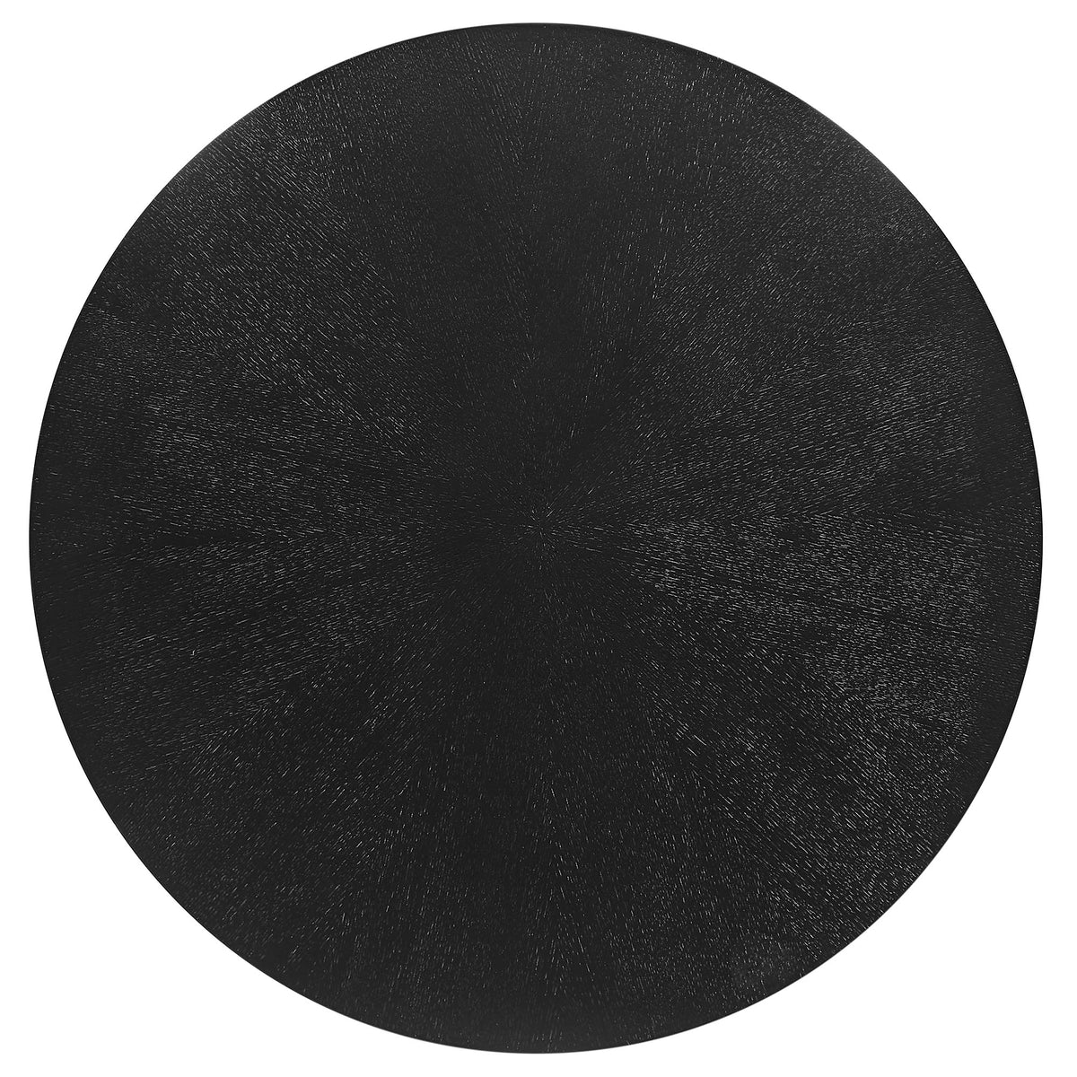 Crossroads 24" Round Wood Side Table - Black