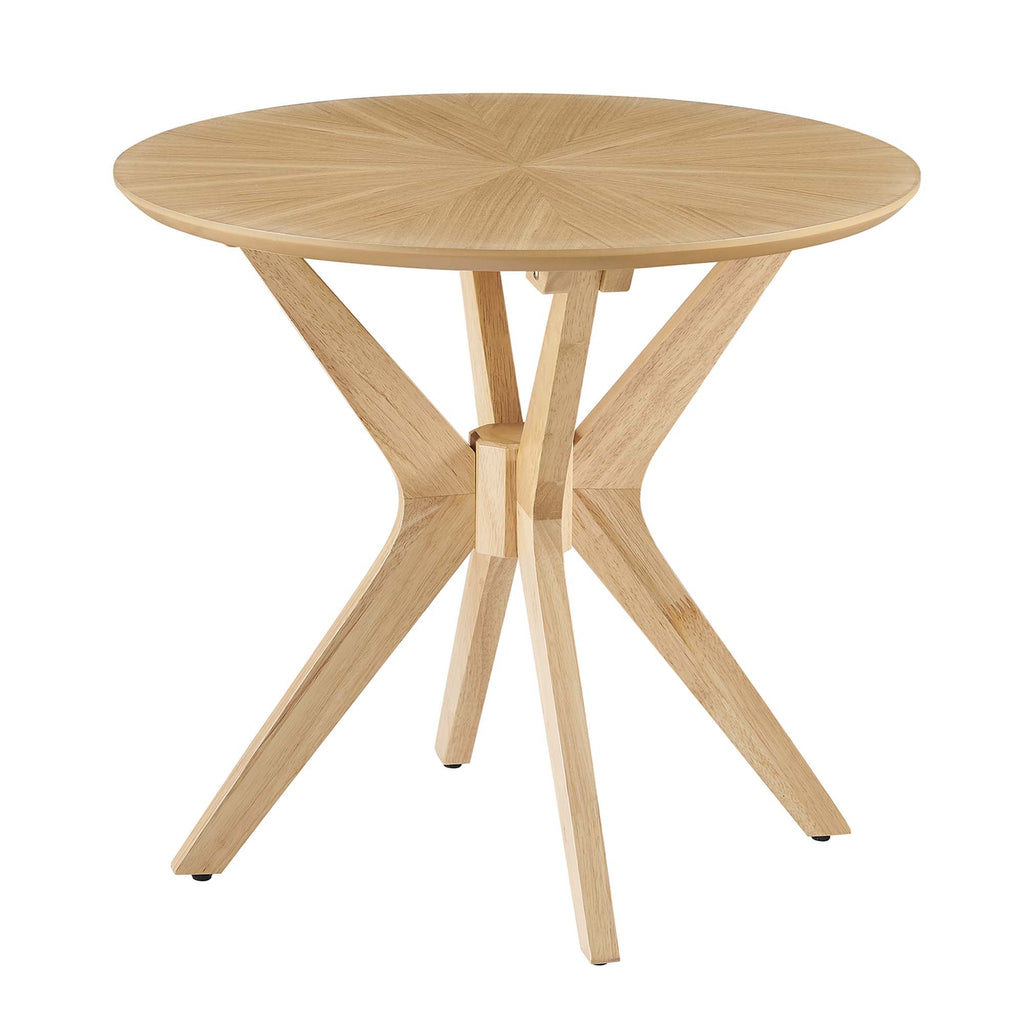 Crossroads 24" Round Wood Side Table - Oak