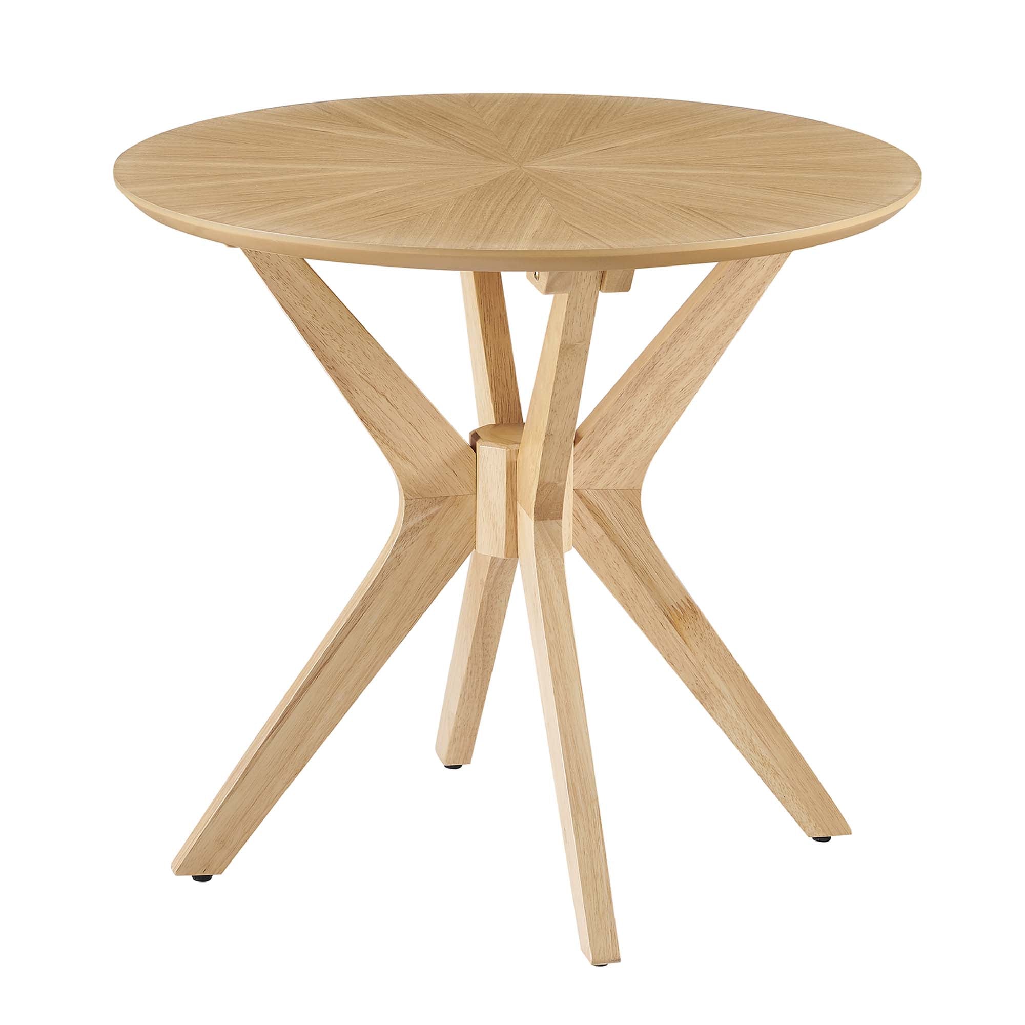 Crossroads 24" Round Wood Side Table - Oak