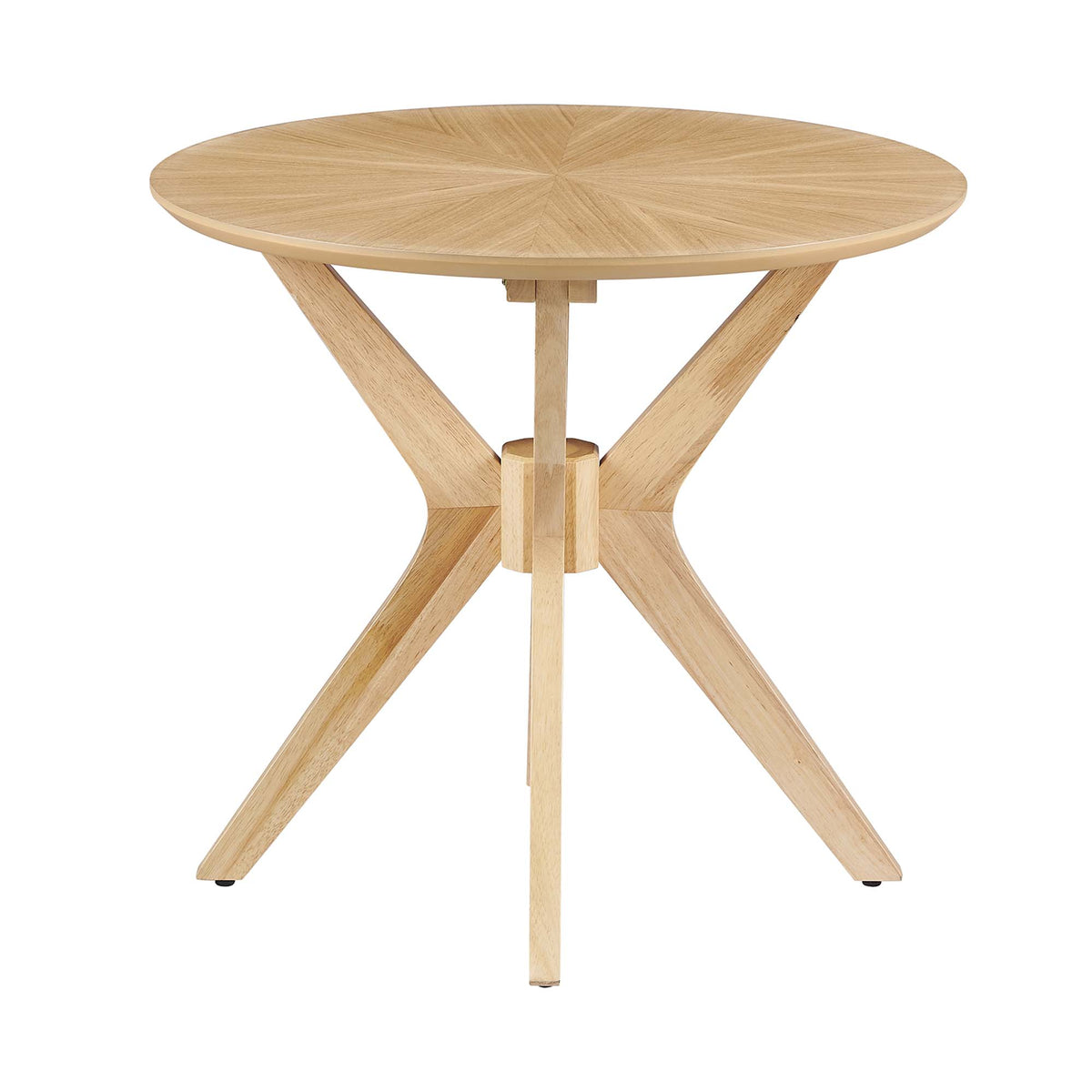 Crossroads 24" Round Wood Side Table - Oak