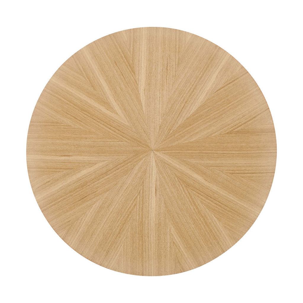 Crossroads 24" Round Wood Side Table - Oak