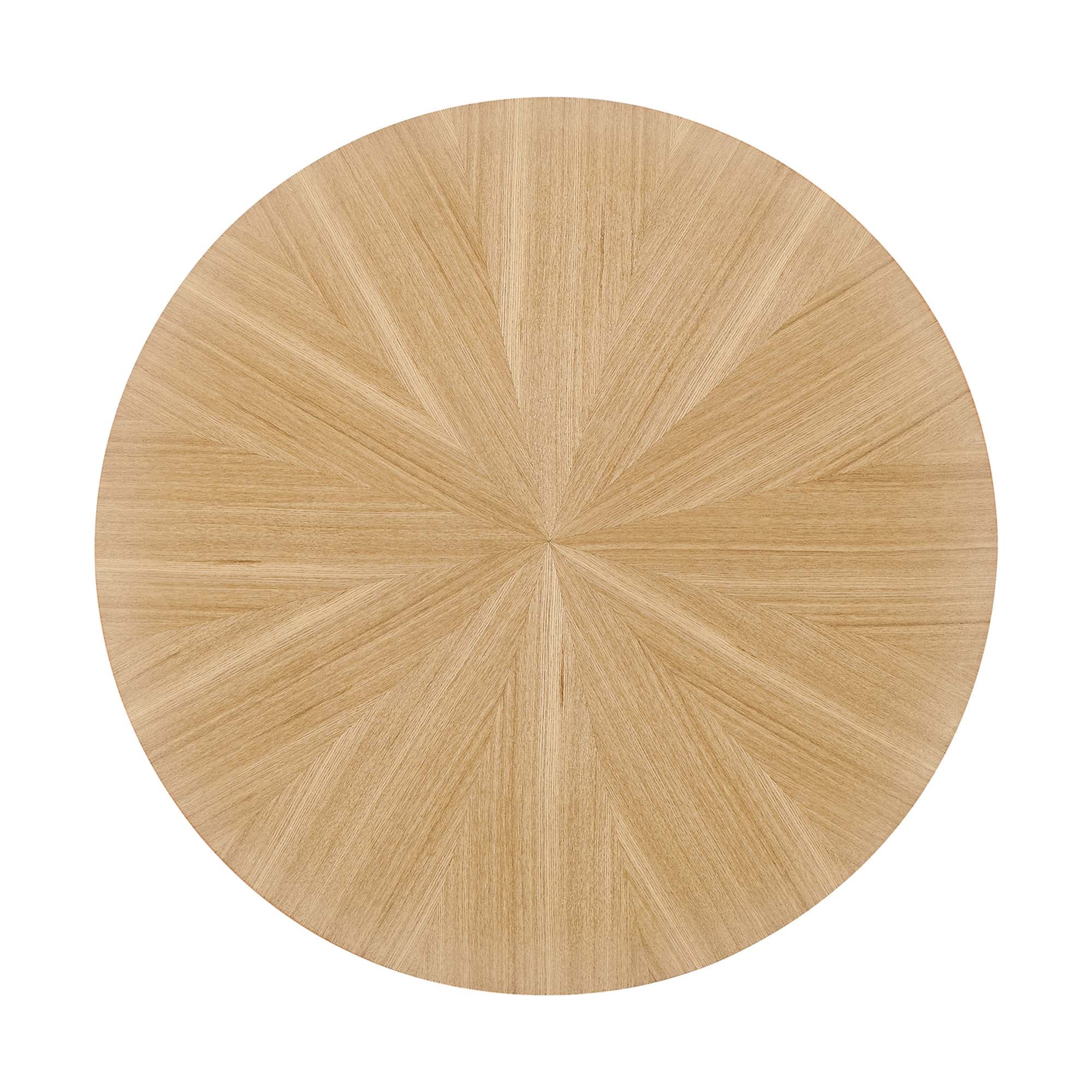 Crossroads 24" Round Wood Side Table - Oak