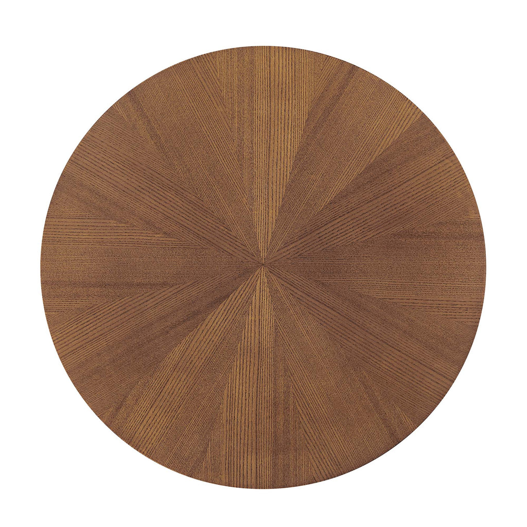 Crossroads 24" Round Wood Side Table - Walnut