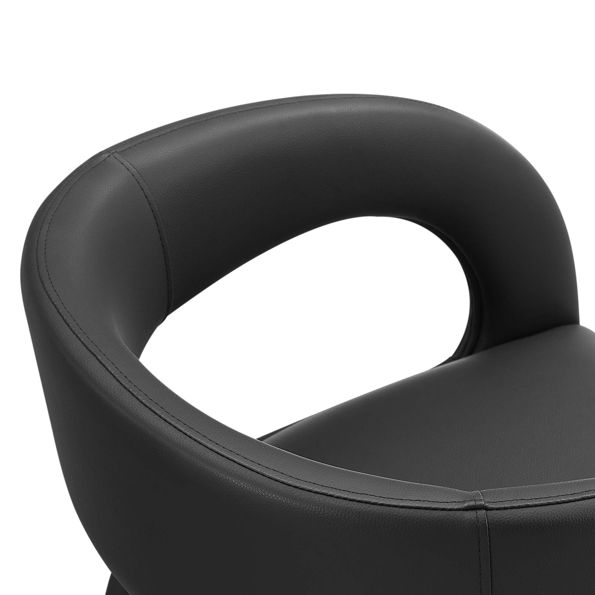Pinnacle Vegan Leather Dining Chair Set of 2 - Black Vinyl
