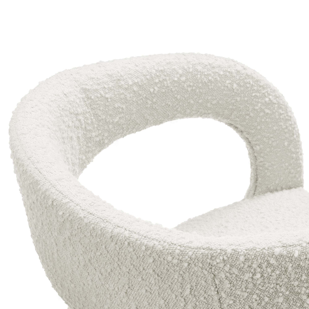 Pinnacle Boucle Upholstered Dining Chair Set of 2 - Ivory