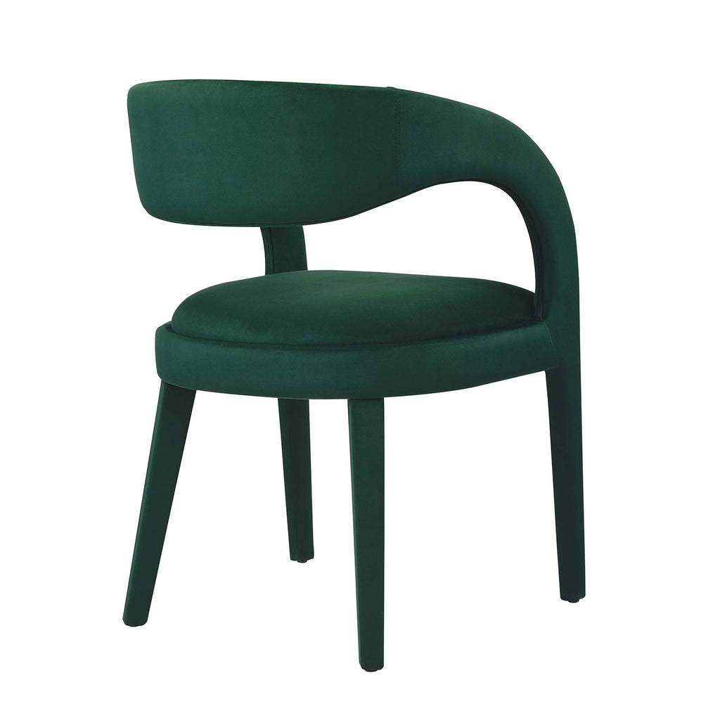 Pinnacle Performance Velvet Dining Chair Set of 2 - Green