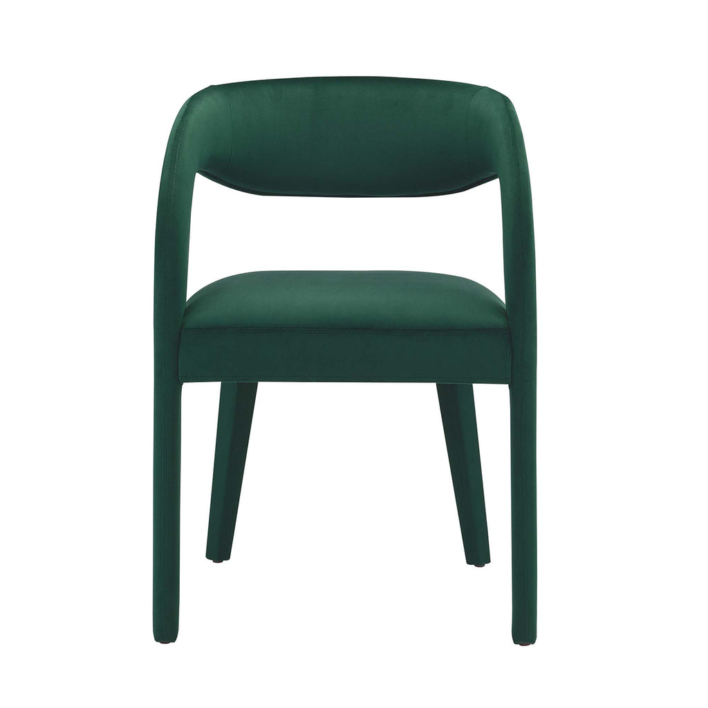 Pinnacle Performance Velvet Dining Chair Set of 2 - Green