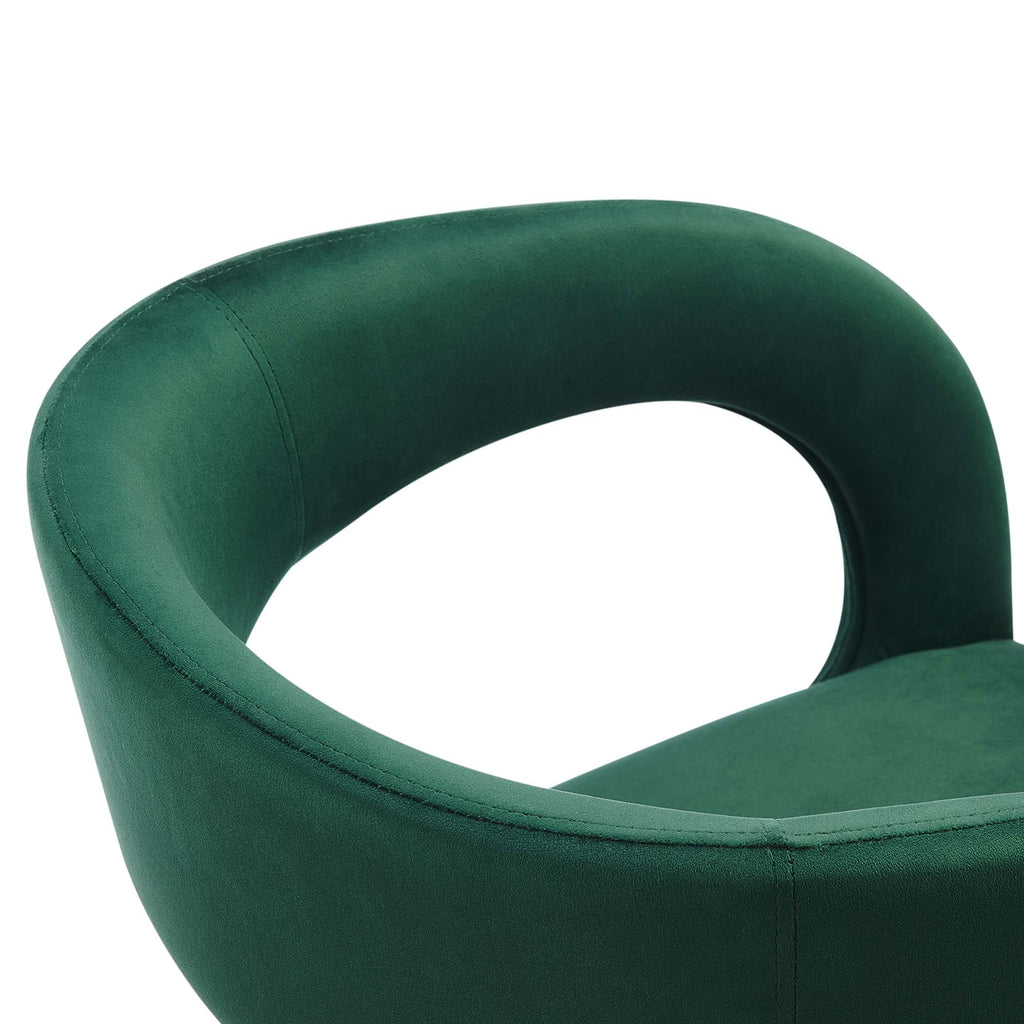 Pinnacle Performance Velvet Dining Chair Set of 2 - Green