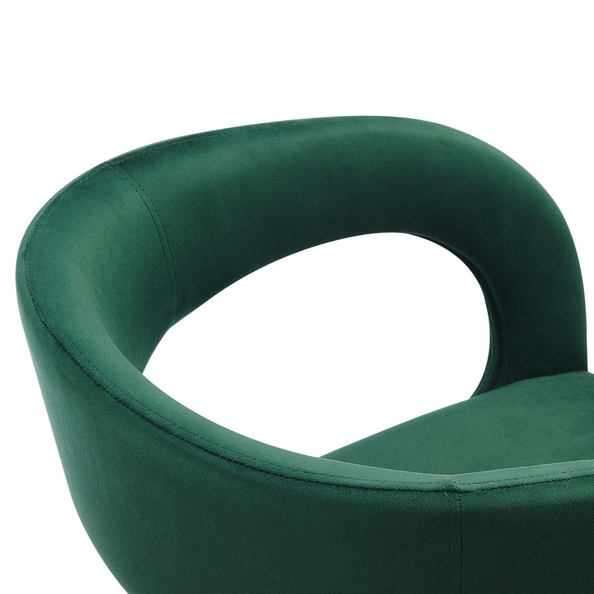 Pinnacle Performance Velvet Dining Chair Set of 2 - Green