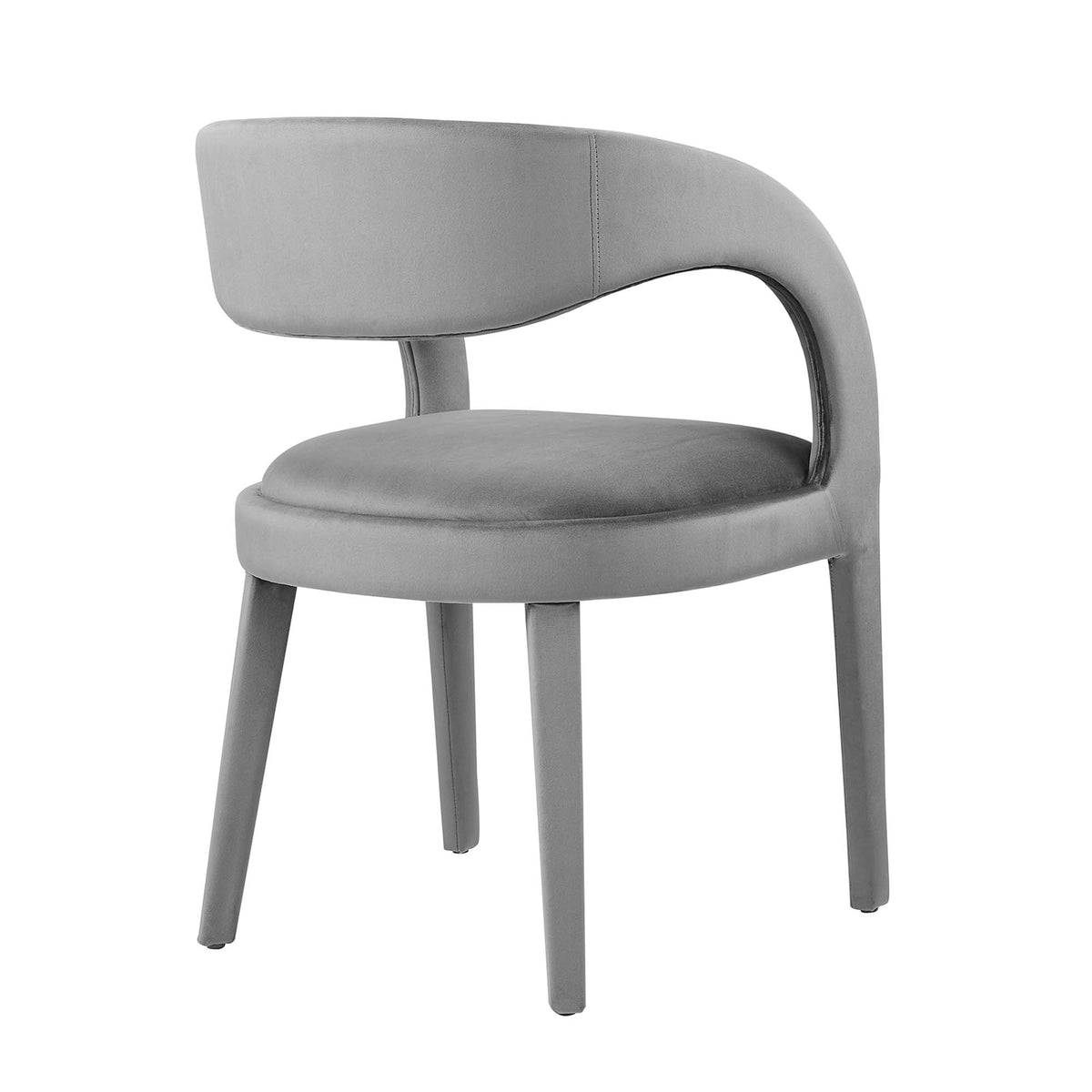 Pinnacle Performance Velvet Dining Chair Set of 2 - Gray