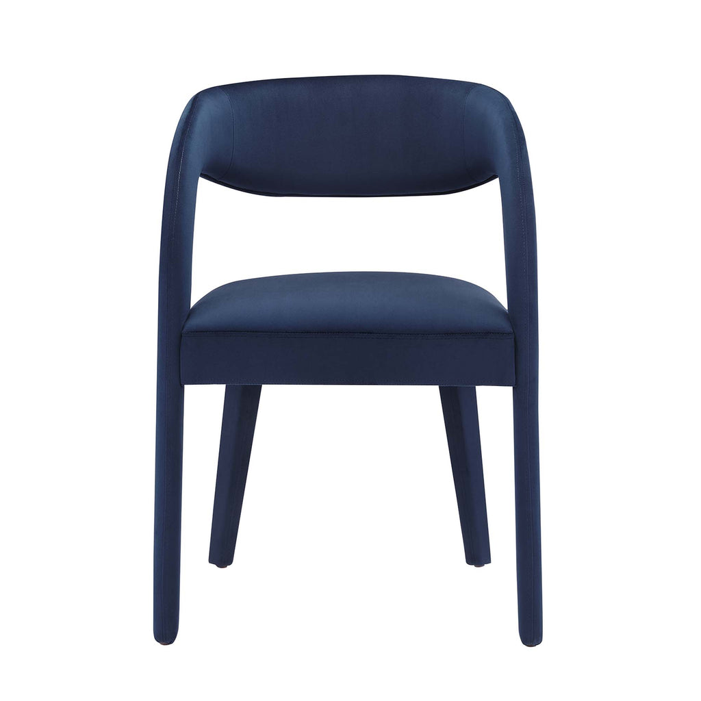 Pinnacle Performance Velvet Dining Chair Set of 2 - Midnight Blue