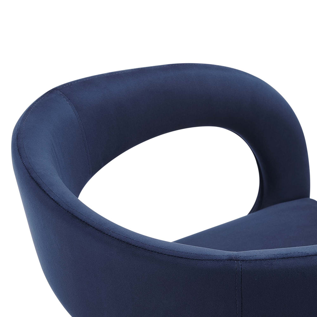 Pinnacle Performance Velvet Dining Chair Set of 2 - Midnight Blue