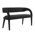 Pinnacle Boucle Fabric Accent Bench - Black